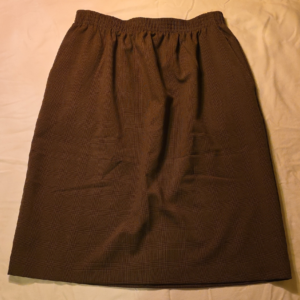 Chic Brown A-Line Skirt